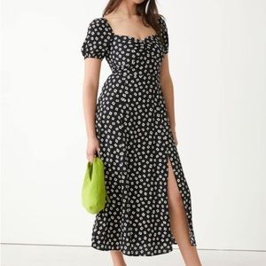 & Other Stories Flowy Puff Sleeve Dress